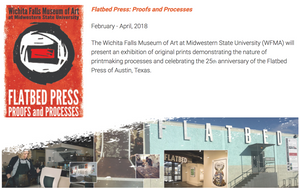 New Exhibition: Flatbed Press Proofs and Processes at Wichita Falls Museum of Art